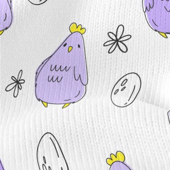 Purple Hen With Eggs Stretch Jersey