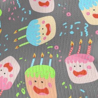 Cute Smiling Face Cake Stretch Jersey