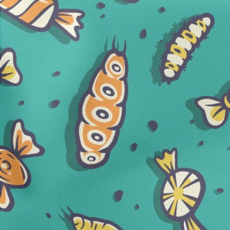Caterpillar And Candy Lightweight Cotton Poplin