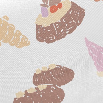 French Dessert Doodles Midweight Cotton Poplin