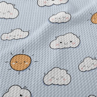 Lovely Summer Sky Birdseye Piqué