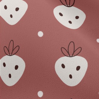 Nordic Style Strawberry Patter Chiffon