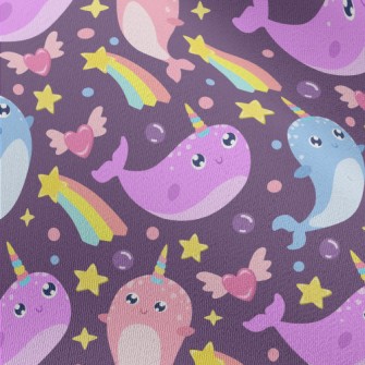 Fantasy Colorful Narwhal Chiffon