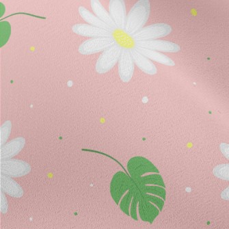 White Chamomile Flowers Chiffon