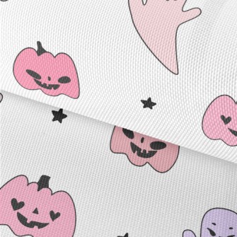 Pink Pumpkin And Ghost Waterproof Oxford