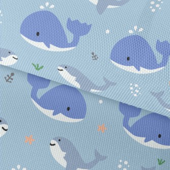 Cute Whale And Shark Waterproof Oxford