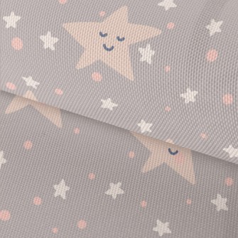 Hand Drawn Smiling Stars Waterproof Oxford