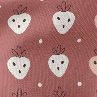 Nordic Style Strawberry Patter Waterproof Canvas