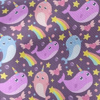 Fantasy Colorful Narwhal Waterproof Canvas