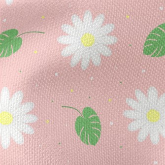 White Chamomile Flowers Waterproof Canvas