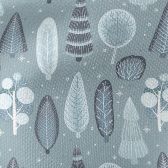 Winter Fir Forest Waterproof Canvas