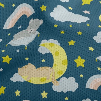 Sleeping Cat And Koala Athletic Mesh Flat Back