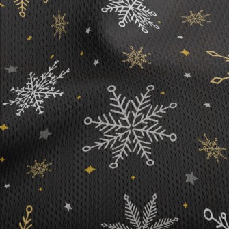 Beautiful Christmas Snowflakes Athletic Mesh Flat Back