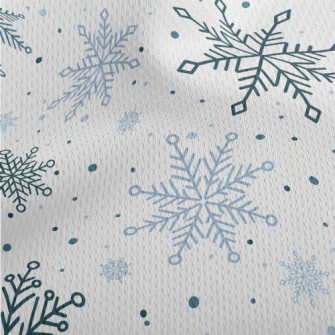 Simple Christmas Snowflakes Athletic Mesh Flat Back