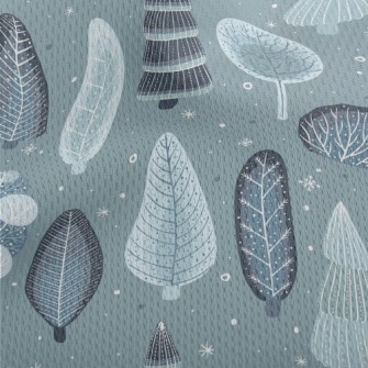 Winter Fir Forest Athletic Mesh Flat Back