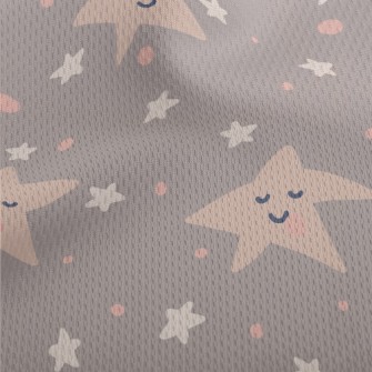 Hand Drawn Smiling Stars Athletic Mesh Flat Back