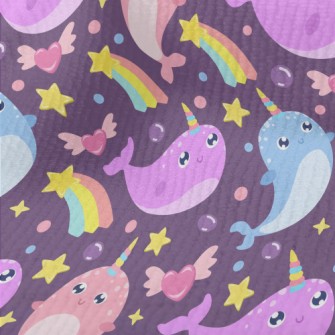 Fantasy Colorful Narwhal Terry