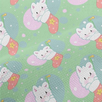 Cute Christmas Stocking Cat Performance Linen