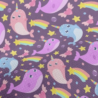 Fantasy Colorful Narwhal Performance Linen
