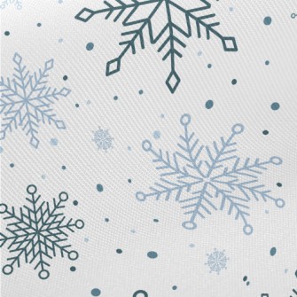Simple Christmas Snowflakes Twill