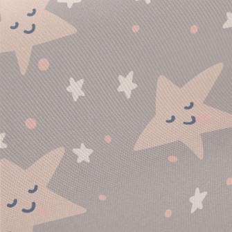 Hand Drawn Smiling Stars Twill