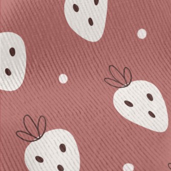 Nordic Style Strawberry Patter Standard Corduroy