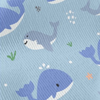 Cute Whale And Shark Standard Corduroy