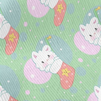Cute Christmas Stocking Cat Standard Corduroy