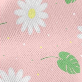 White Chamomile Flowers Standard Corduroy