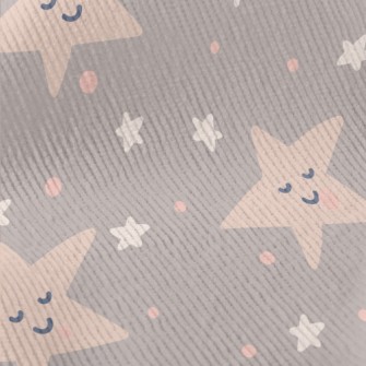 Hand Drawn Smiling Stars Standard Corduroy
