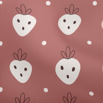 Nordic Style Strawberry Patter Dobby