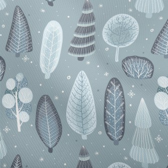 Winter Fir Forest Dobby