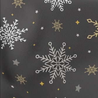 Beautiful Christmas Snowflakes Stretch Ponte