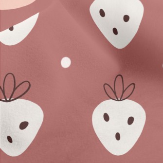 Nordic Style Strawberry Patter Micro Fleece