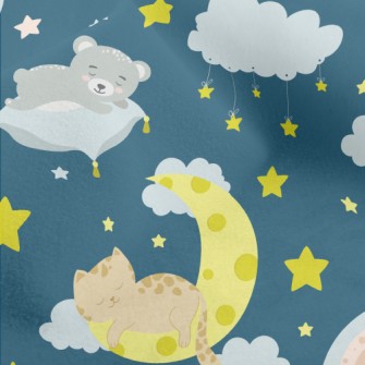 Sleeping Cat And Koala Micro Fleece