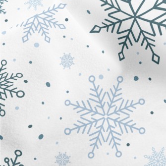 Simple Christmas Snowflakes Micro Fleece