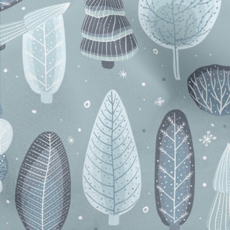 Winter Fir Forest Micro Fleece