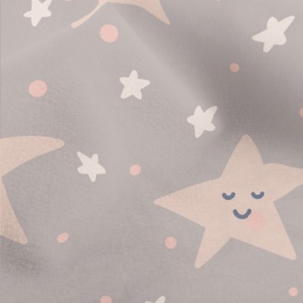 Hand Drawn Smiling Stars Micro Fleece