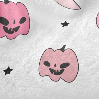Pink Pumpkin And Ghost Minky
