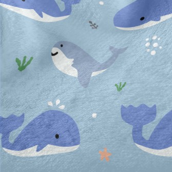Cute Whale And Shark Minky