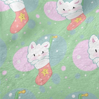 Cute Christmas Stocking Cat Minky
