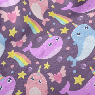 Fantasy Colorful Narwhal Minky