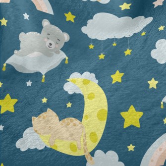 Sleeping Cat And Koala Minky