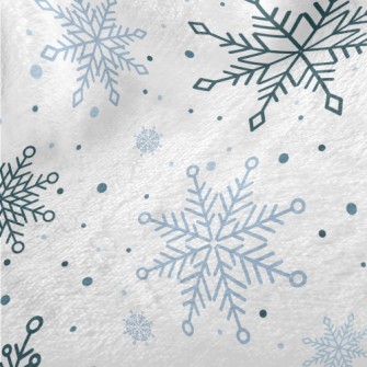 Simple Christmas Snowflakes Minky