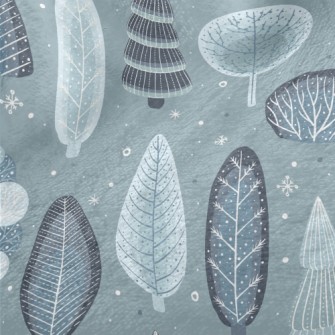 Winter Fir Forest Minky