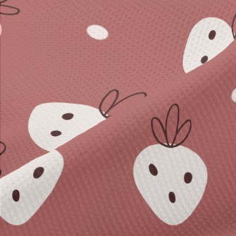 Nordic Style Strawberry Patter Piqué