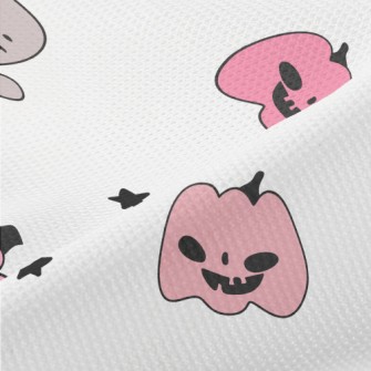 Pink Pumpkin And Ghost Piqué