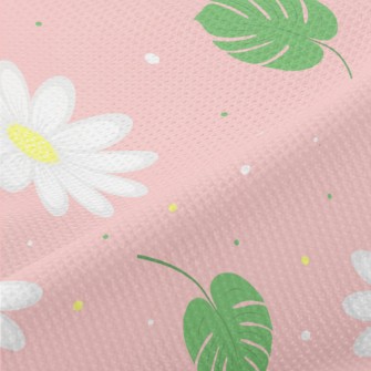 White Chamomile Flowers Piqué