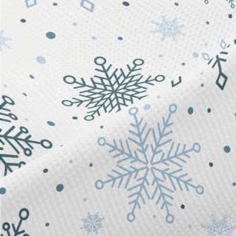 Simple Christmas Snowflakes Piqué