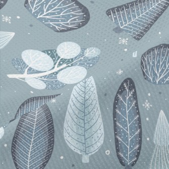 Winter Fir Forest Piqué